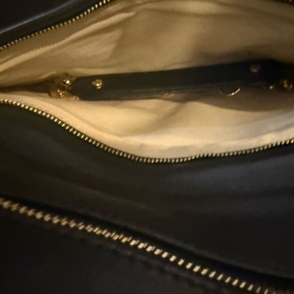 Tory Burch Black Leather Bag with Gold Accents - Picture 3 of 4